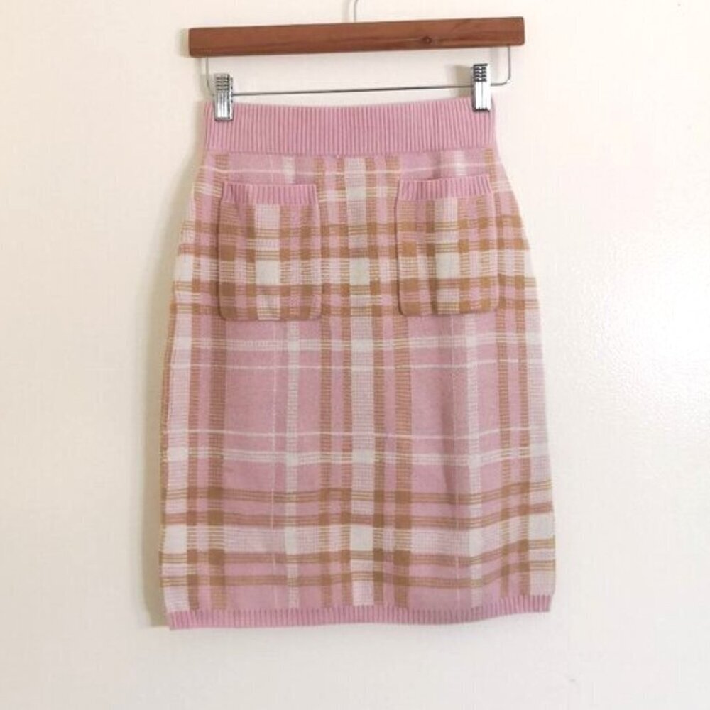 Zimmermann‎ 100% Wool Plaid Mini Skirt Pockets Size 2